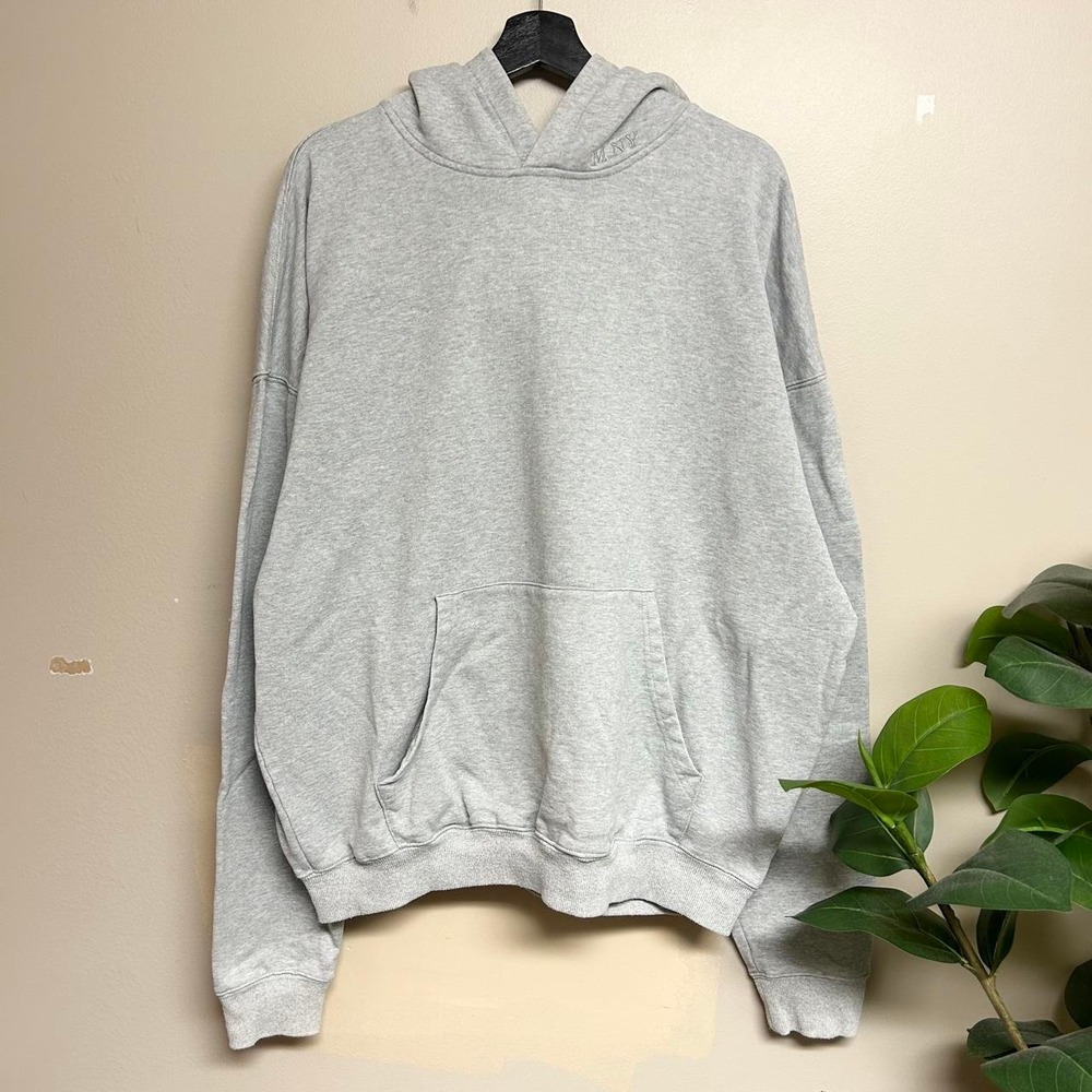 Minted New York Basics Essential Grey Hoodie Mens XL M.N.Y Embroidered Pullover